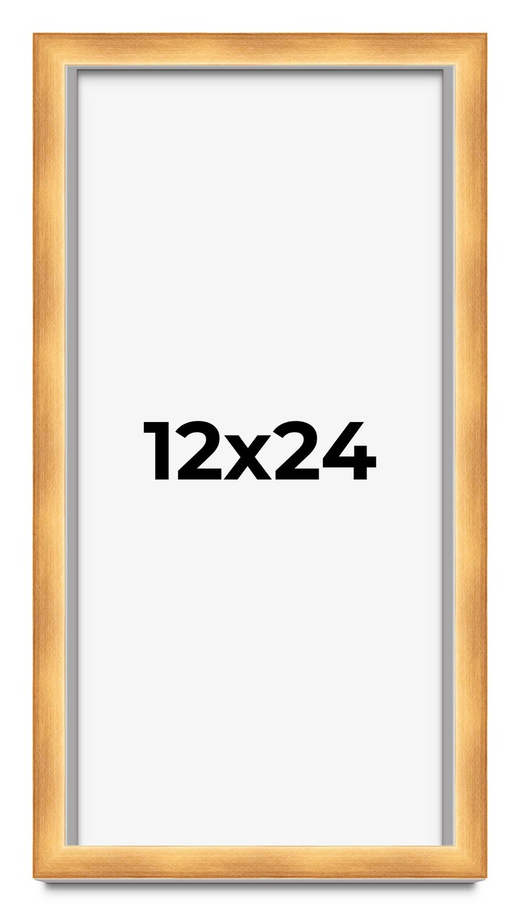 Panoramic Minimalist Shadow Box Brown Picture Frame - UV Acrylic, Backing, Hanging Hardware